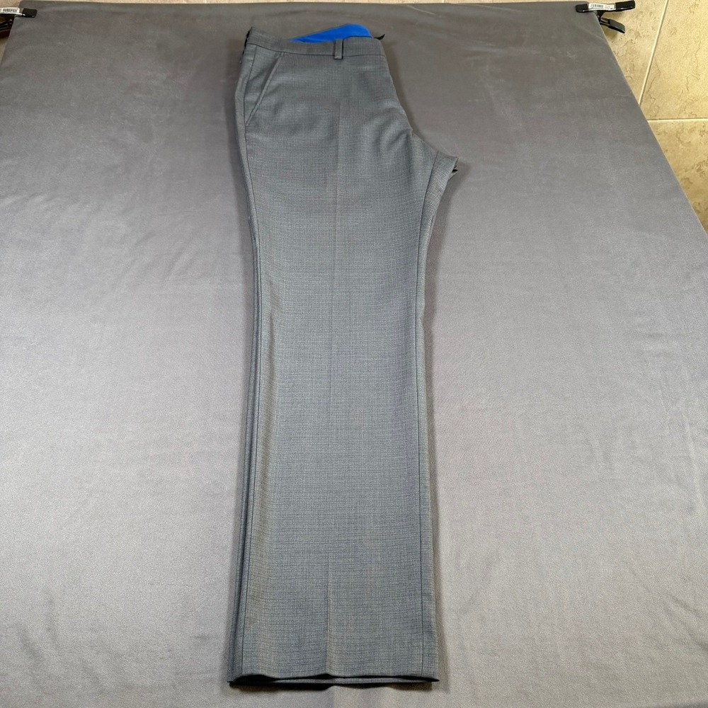 Kenneth Cole Reaction Techni-Cole Mens 36x30 Grey Crosshatch Dress Pants Busines - Picture 7 of 8